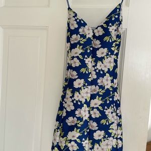 COPY - Alice + Olivia blue floral-brocade mini dress